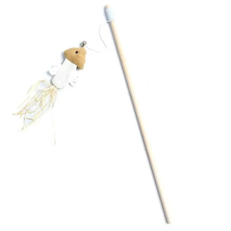 Canne à Pêche en Bois pour Chat - ManiacPets