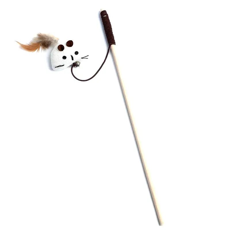 Canne à Pêche en Bois pour Chat - ManiacPets