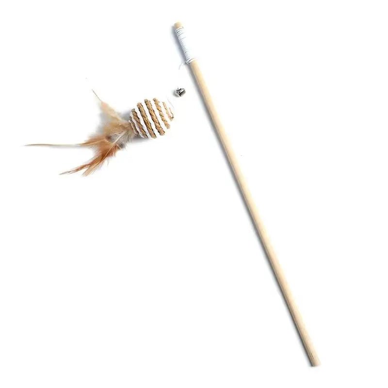 Canne à Pêche en Bois pour Chat - ManiacPets