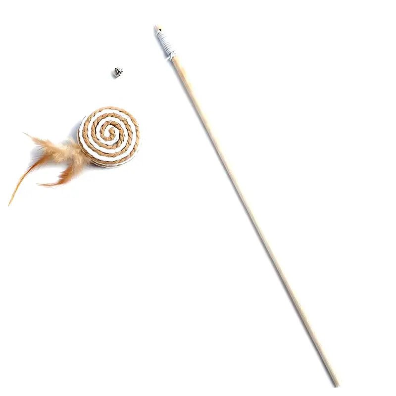 Canne à Pêche en Bois pour Chat - ManiacPets
