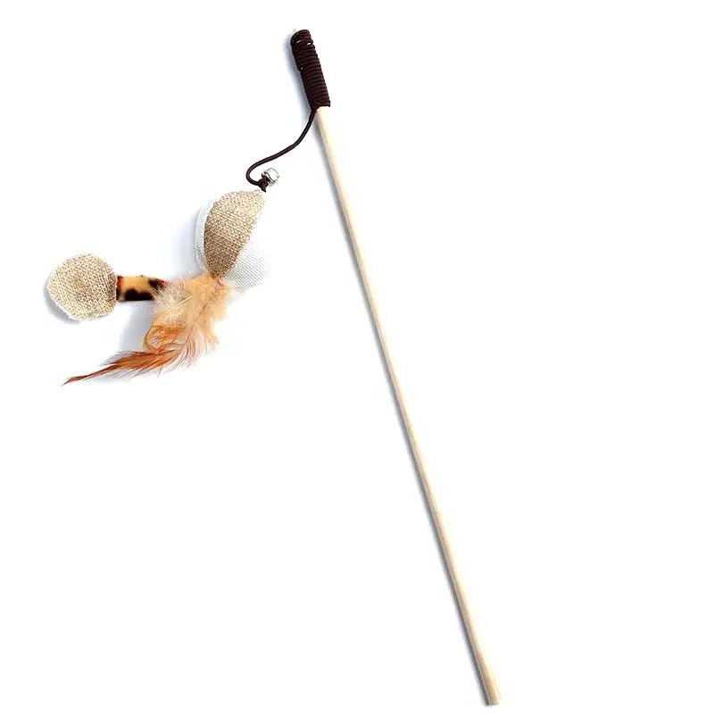 Canne à Pêche en Bois pour Chat - ManiacPets