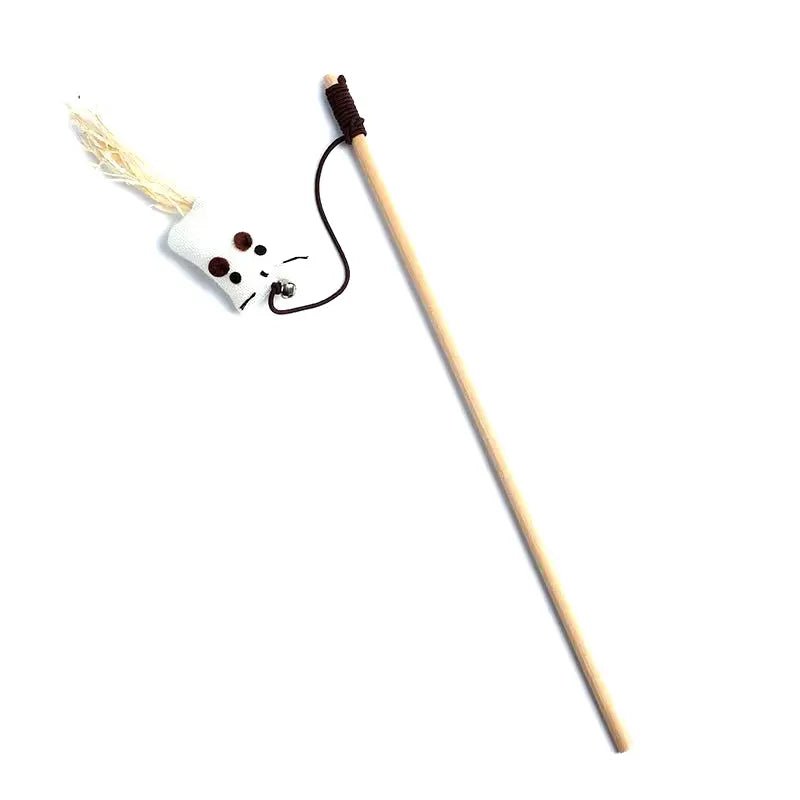 Canne à Pêche en Bois pour Chat - ManiacPets