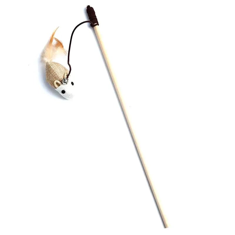Canne à Pêche en Bois pour Chat - ManiacPets