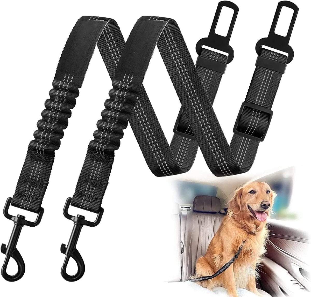 Laisse de Voiture pour Chien - Attache de Voyage Réglable - ManiacPets
