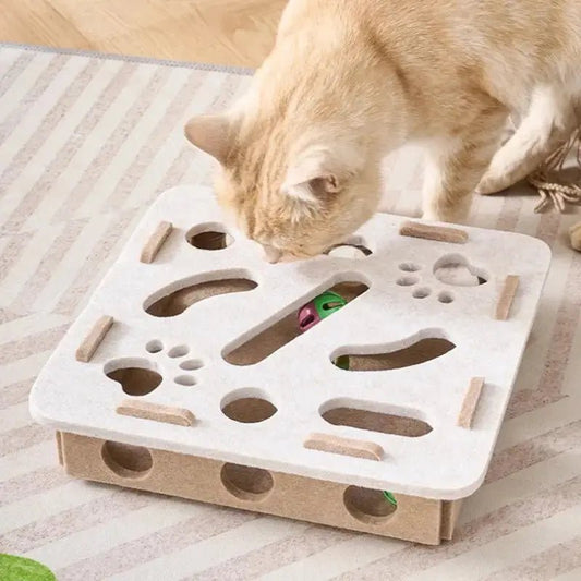Jeu labyrinthe en feutre pour chat - ManiacPets